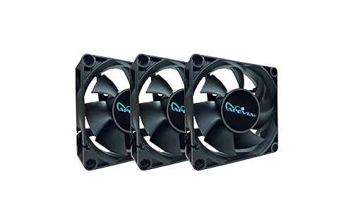 Apevia CF7025S-3 (3 Pk) 70mm x 70mm x25mm Black Case Fan W/4PIN Molex + 3PIN Motherboard Adapter