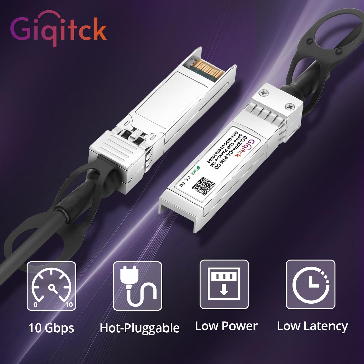 10G SFP+ DAC Twinax Cable 2m/7ft 2pcs