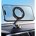 JUHOO Phone Holder for Car Magnetic Rotatable and Retractable, Fits iPhone 15, 14, 13, 12, Pro, Mini, MagSafe Case
