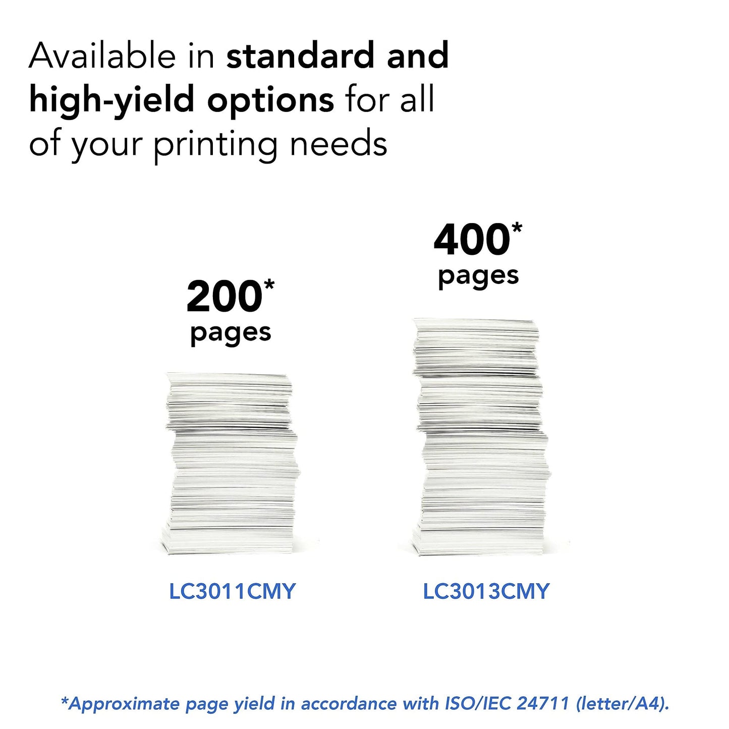Brother Printer LC3013Y Single Pack Cartridge Yield Up To 400 Pages LC3013 Ink Yellow
