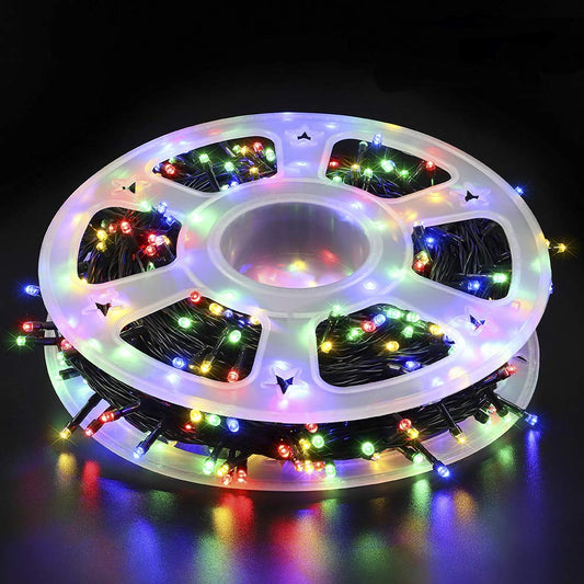 MYGOTO Christmas LED String Lights 500L 165feet 8 Modes 30V Plug in String Lights Green Wire Fairy Outdoor Lights Home Garden Party Wedding Xmas Tree