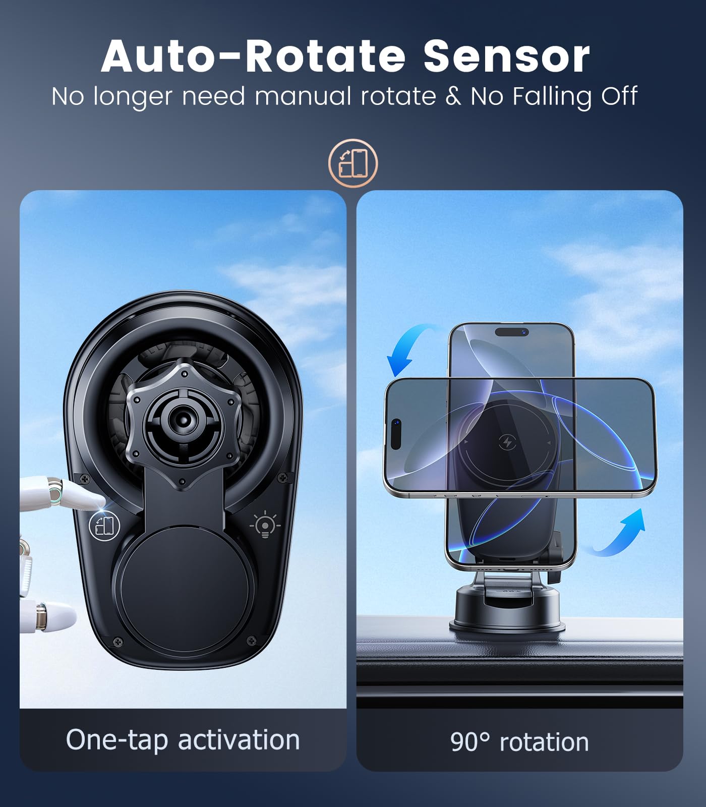 xuenair for Magsafe Car Mount Charger with Air-Cooling System, 15W Fast Charging Wireless Car Charger Mount for iPhone 17 16 15 14 13 Pro Max Plus