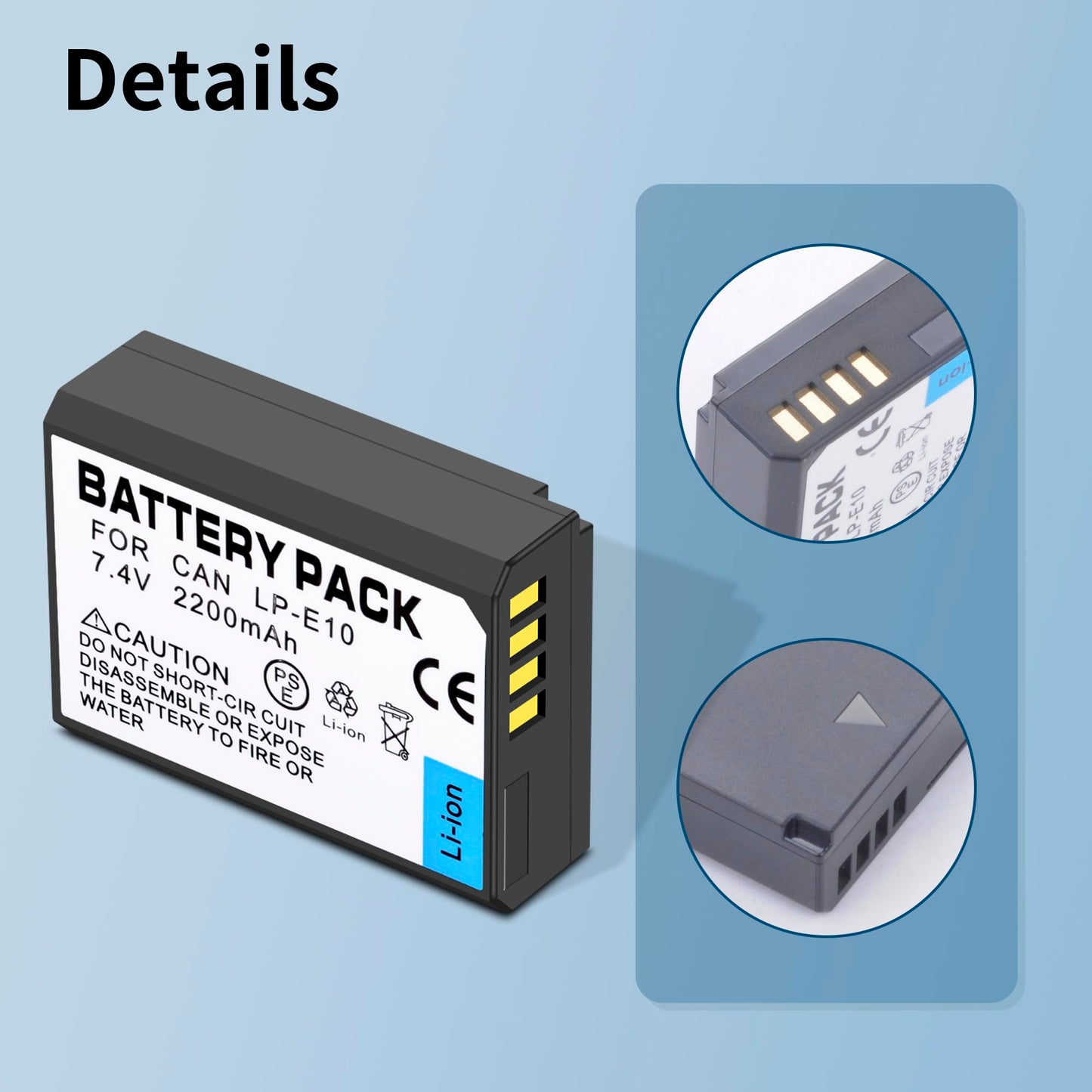 2-Pack LP-E10 Replacement Battery and LED USB Dual Charger Compatible with Canon EOS Rebel T7 T6 T5 T3 T100, EOS 2000D, 3000D, 4000D, 1200D 1100D