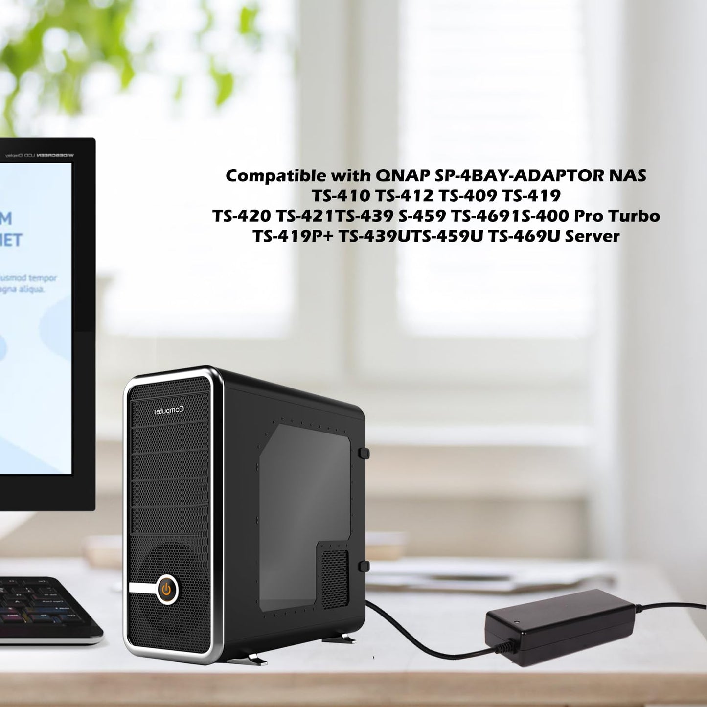 12V10A 4-Pin AC/DC Adapter for Synology NAS DiskStation DS1520+DS916+ DS918+ DS920+ DS923+ DS420+ DS423+ DS620slim DS720+ DS418 DS718+ DS1019+ NAS…