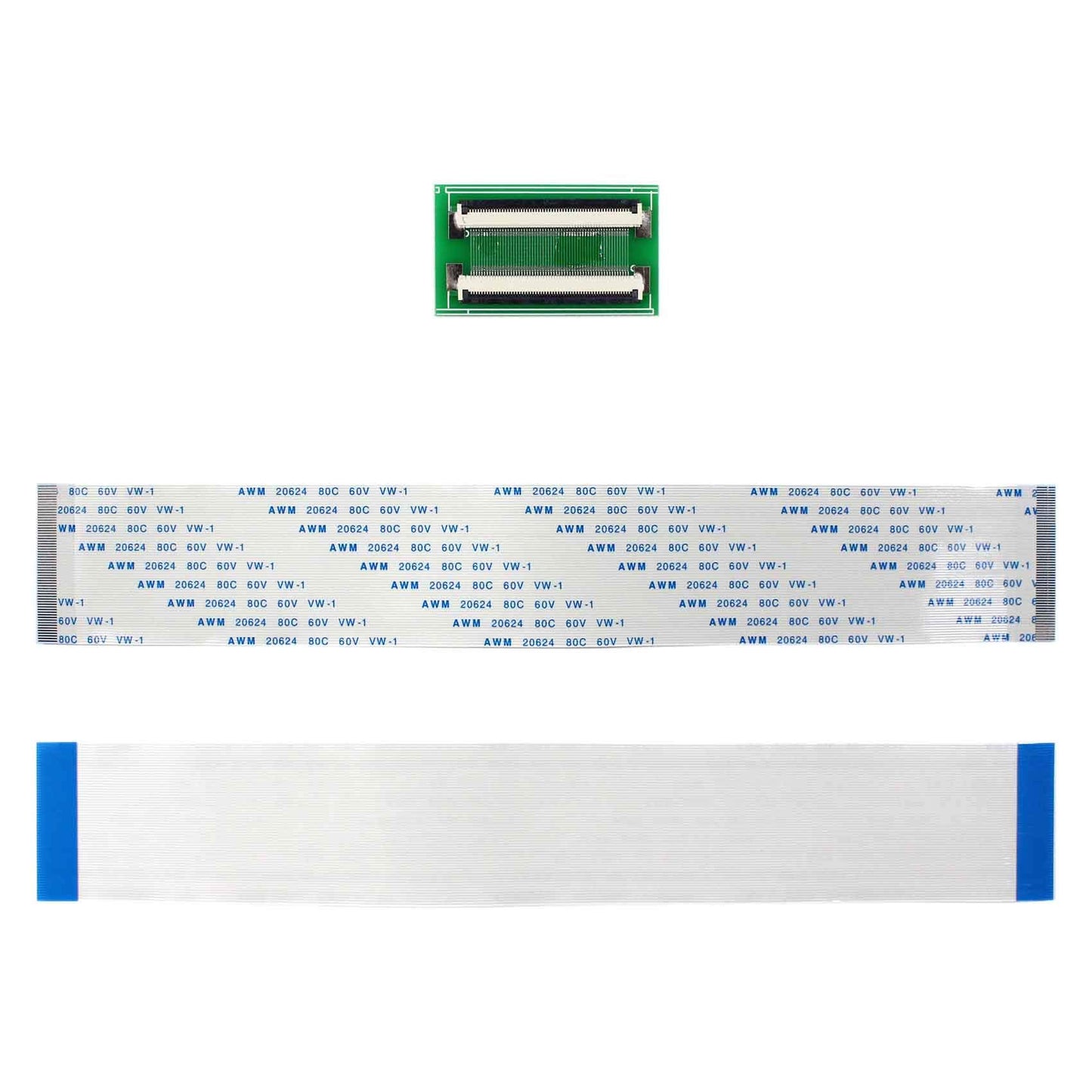 VSDISPLAY 60Pin to 60Pin ZIF 0.5mm Pitch Connector Adapter with Extension Flat Cable FFC Extend(Length 200mm)