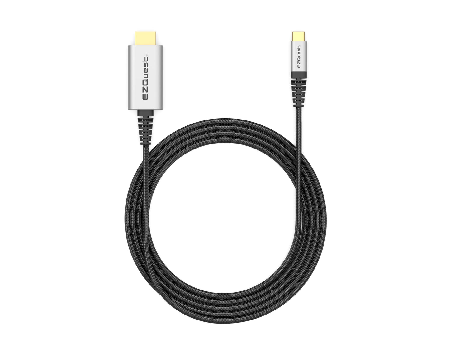 EZQuest DuraGuard USB-C to HDMI 8K 60Hz Cable (7.2ft) for External Displays - Supports HDR10 - Kevlar Reinforced & Nylon Braided - Thunderbolt 3/4