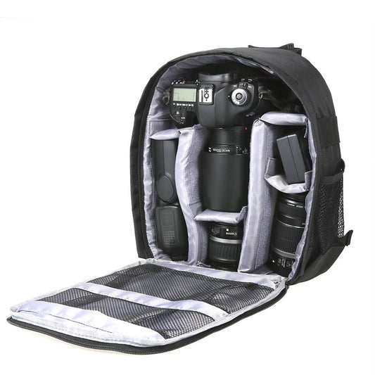 Docooler Grey Backpack - Waterproof Camera Bag, Small DSLR Camera Backpack with Customizable Interior, for Canon Sony - 33 * 26.5 * 12.5cm / 12.99 *