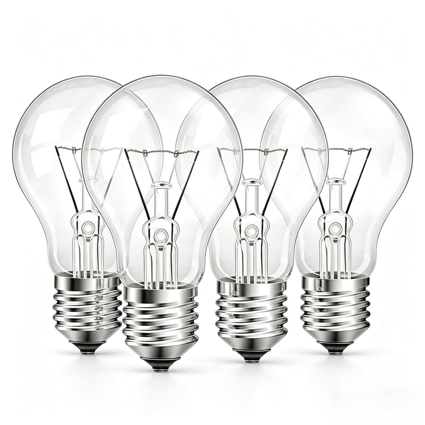 JUNFMLY 40 Watt Incandescent Light Bulbs, Dimmable,40W Equivalent, A19 Light Bulbs,High Brightness 2700K Warm White (4PACK)