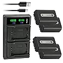 Kastar 4-Pack NP-FH50 Battery and LTD2 USB Charger Replacement for Sony DCR-SR36, DCR-SR37, DCR-SR38, DCR-SR40, DCR-SR42, DCR-SR45, DCR-SR46