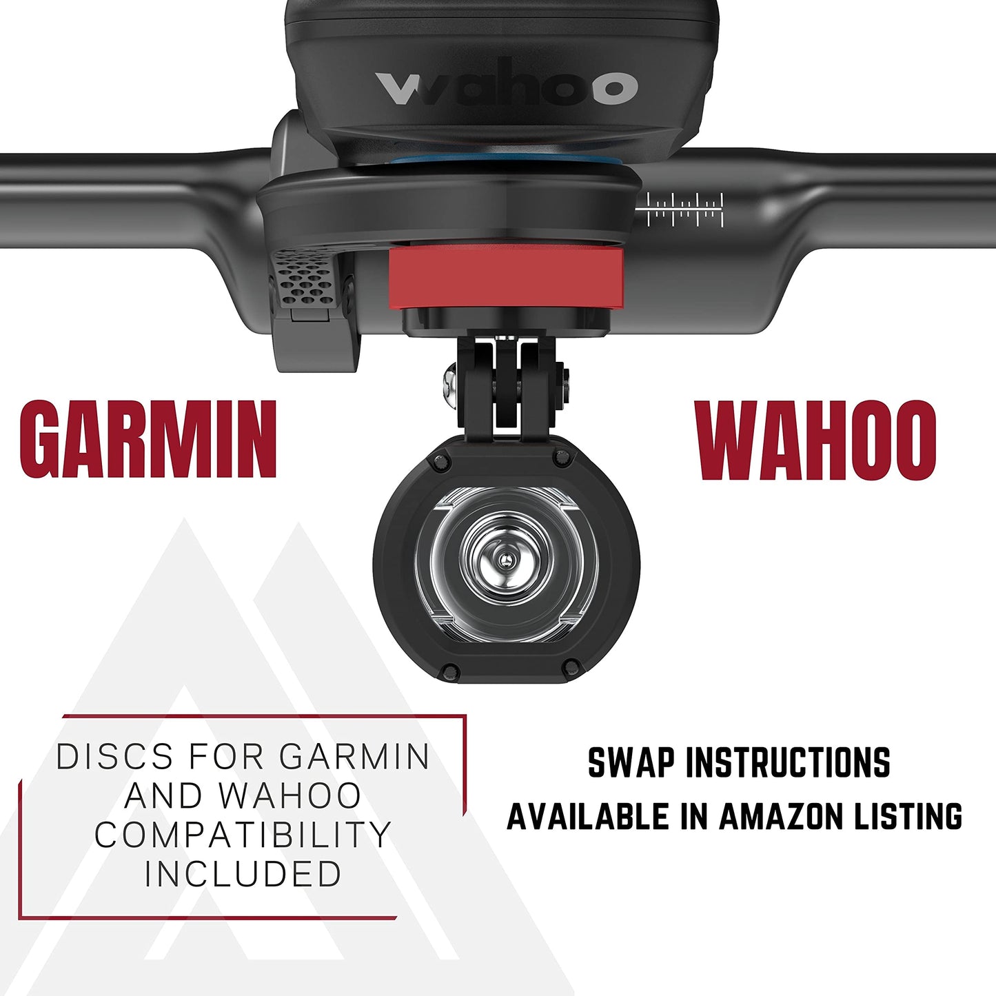 KOM Cycling CM06 Quick Release GoPro Computer Mount for Wahoo and Garmin Bike Computers (Bike Mount Compatible with Edge 1050, Wahoo Ace and Others)