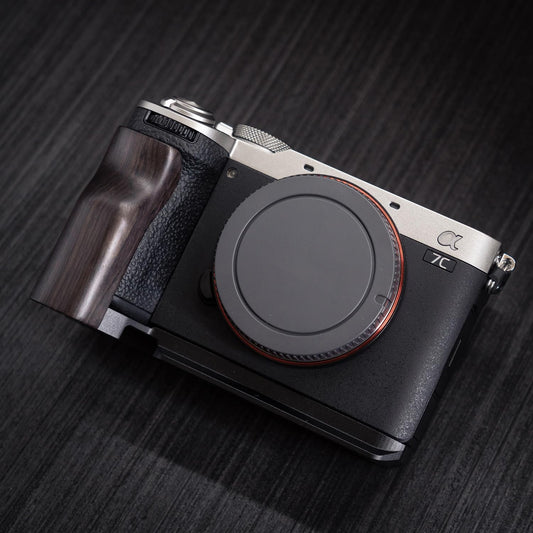 Iborrys L-Shaped Camera Handle ?Compatible with Sony A7C2 A7CR Alpha 7C2R 7C2 Camera ?Precious Vintage Solid Wood | Handcrafted by Experienced
