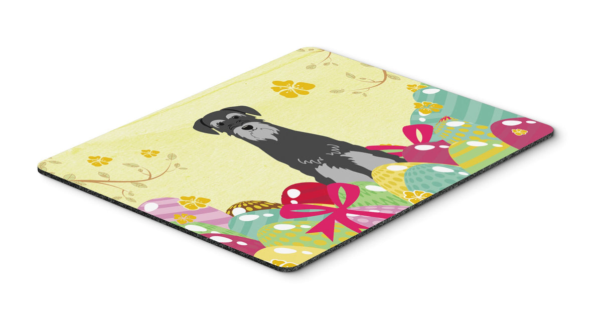 Caroline's Treasures BB6034MP Easter Eggs Standard Schnauzer Black Grey Mouse Pad, Hot Pad or Trivet for Home Office Gaming Working Computers Laptop