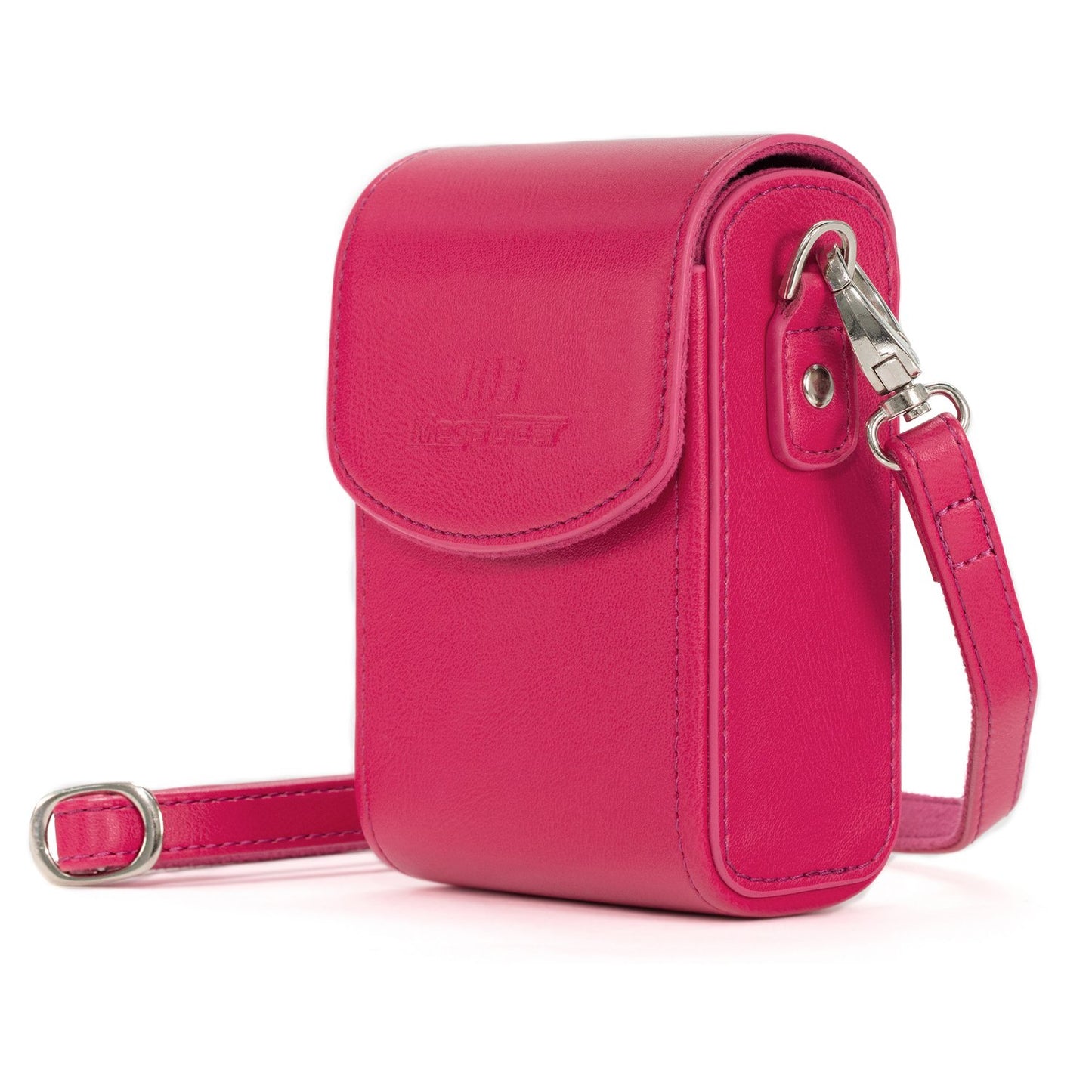 MegaGear Canon PowerShot SX740 HS, SX730 HS Leather Camera Case with Strap - Hot Pink
