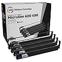 LD Products Compatible Printer Ribbon Cartridge Replacement for Okidata 44173403 (Black, 4-Multipack) Compatible with the Following Okidata Printer