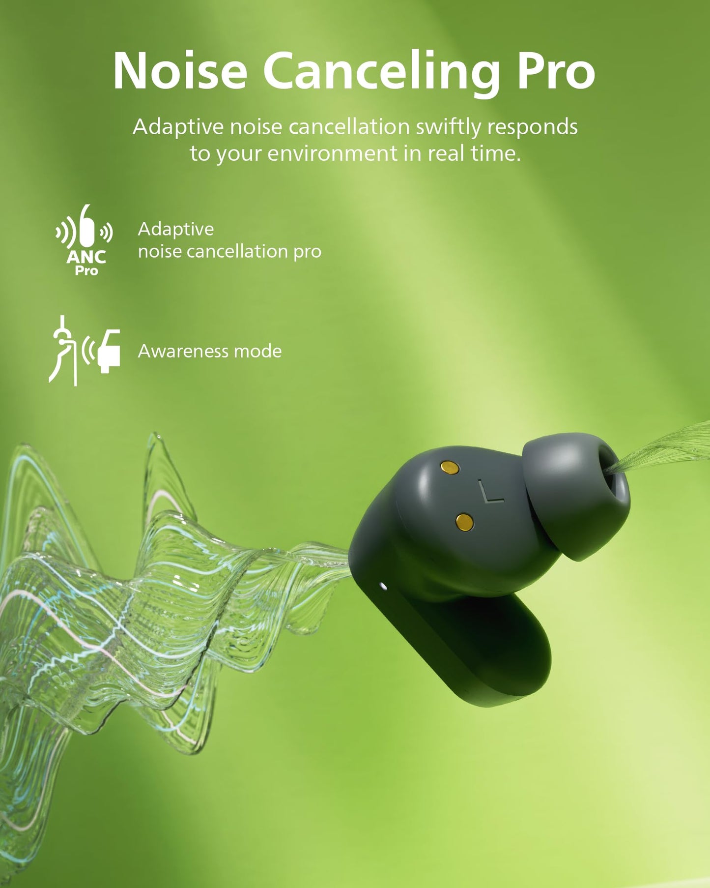 Philips TAT3519 Wireless Earbuds,True Wireless Headphones with Noise Canceling Pro,Dynamic Bass,Clear Call,24 H Battery Life,Fast Charging,Bluetooth