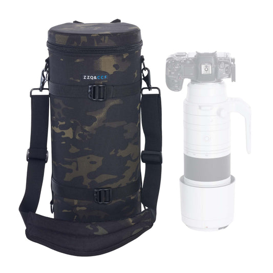 ZZQ&CCF Camera Lens Pouch Bag for Canon RF 200-800mm F6.3-9, Large Thick Lens Carry Bag, Water Resistant Protective Camera Lens Pouch