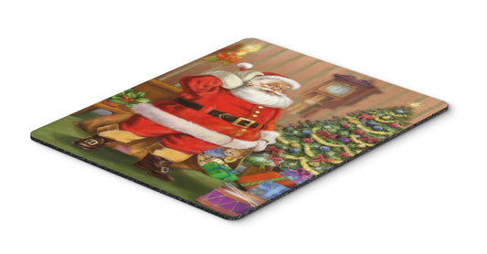 Caroline's Treasures APH4691MP Christmas Santa by The Tree Mouse Pad, Hot Pad or Trivet for Home Office Gaming Working Computers Laptop Mouse
