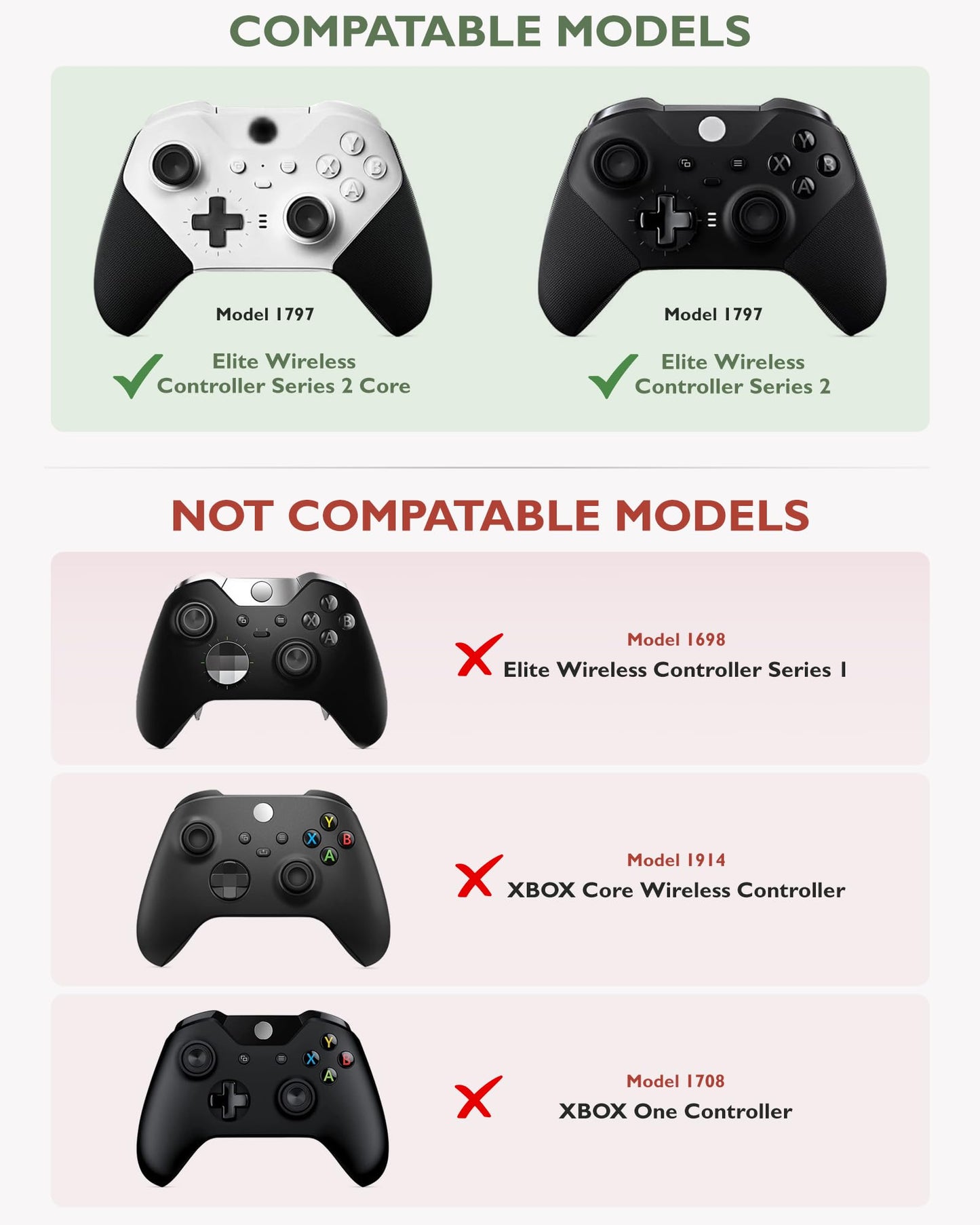 Metal Replacement Thumbsticks for Xbox Elite Controller Series 2 Core, Component Pack Includes 4 Swap Magnetic Joysticks, 4 Paddles, 1 Standard