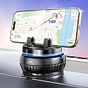 pop-tech Car Suction Dashboard Phone Holder:?360° Rotating & 30° Adjustable? Vacuum Suction Cup Cell Phone Mount with Anti-Slip Spring Snap, Vehicle