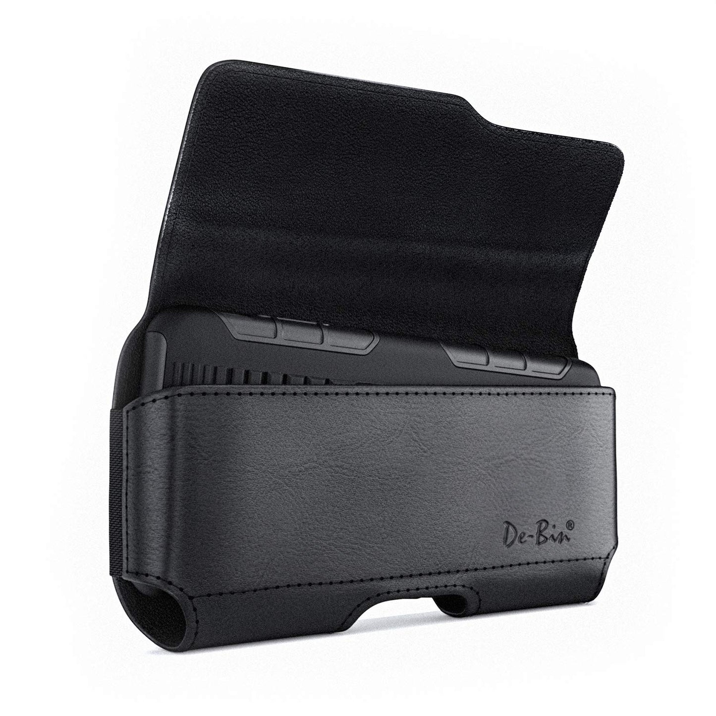 DeBin Case for Large iPhone Plus, Pro Max Cell Phones, Samsung Galaxy S24+ Plus 5G to S10+ Plus Smartphones - Cellphone Belt Holder Clip Holster Carry
