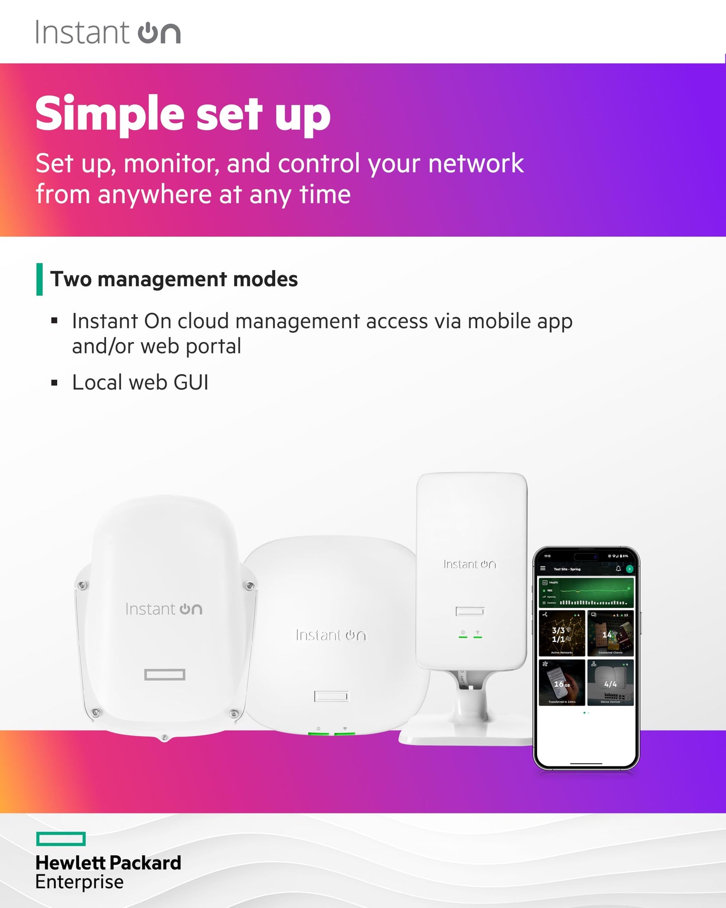 HPE Networking Instant On Access Point AP12 3x3 WiFi 5 Indoor Wireless Access Point | Power Source Not Included | US Model (R2X00A)