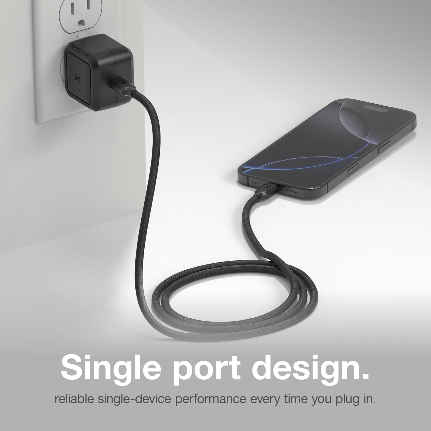 NOCO XGrid X30: 30W USB-C Charger - Single Port GaN Power Adapter with PD 3.0, QC 4.0+, and PPS - Fast Charging with Smart Power Distribution
