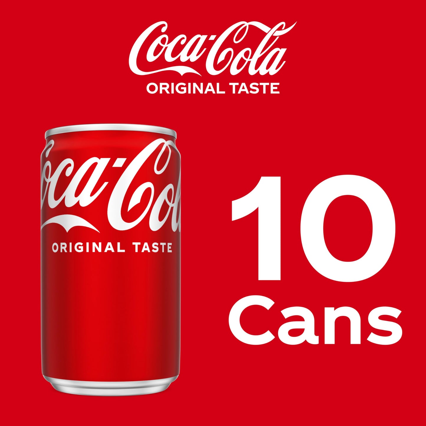 Coca-Cola Fridge Pack Soda Soft Drinks, 7.5 fl oz Cans, 10 Pack - Mini Soda Cans