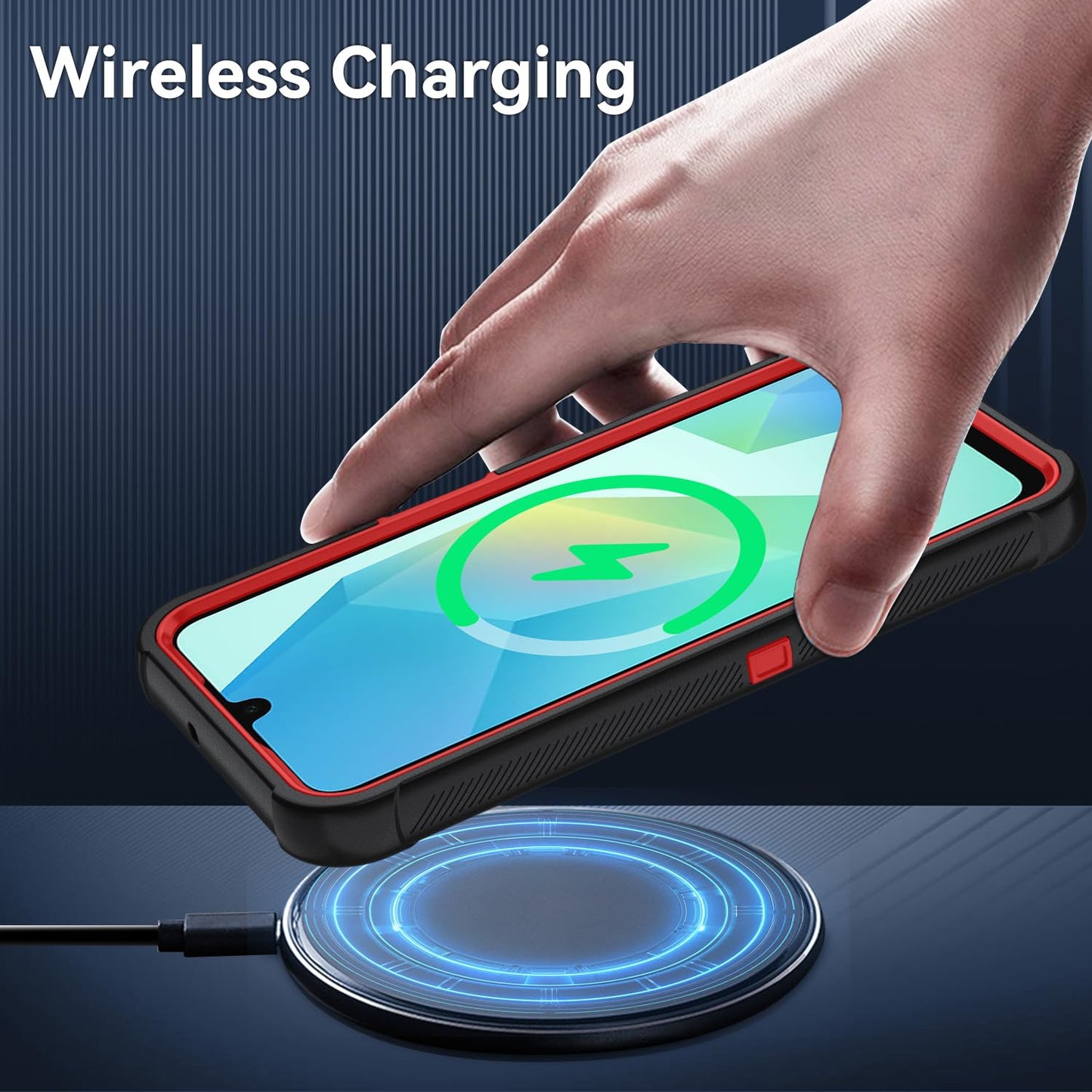 Suncasetor for Samsung Galaxy A16 5G Case : 3-Layer Shockproof Phone Cover with HD Screen Protector,Hybrid Protective Military-Grade Drop Protection