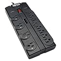 Protect IT! 12-Outlet Power Strip Surge Protector, 8-Foot Cord