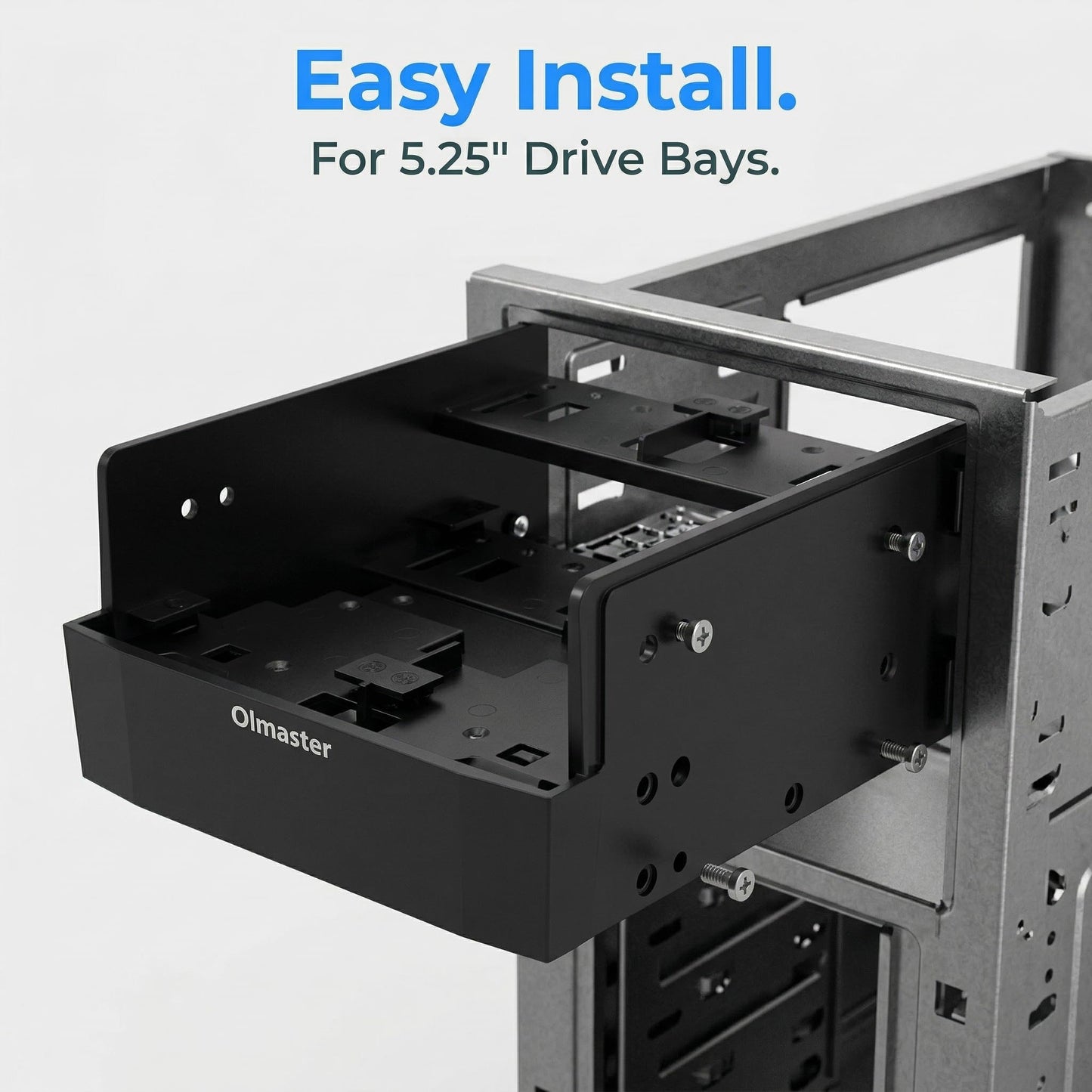 Hard Disk Drive Bracket, 2.5" HDD / SSD & 3.5" HDD to 5.25" Floppy Drive Bay Computer Mounting Bracket Internal Hard Disk Drive Bay Holder Adapter