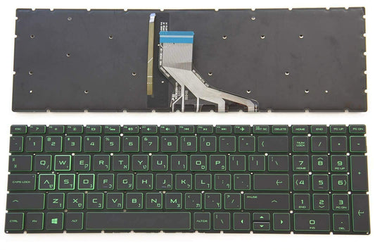 New Green Font English Backlit Laptop Keyboard (Without palmrest) for HP Pavilion Gaming 17-CD 17T-CD000 17-CD0010NR 17-CD0020NR 17-CD0030NR