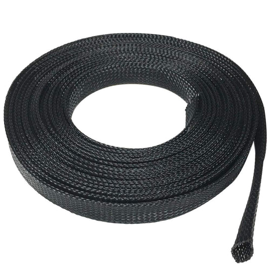 Seismic Audio - EBS3450Black- 50 Feet Black 3/4" Expandable Woven Cable Sleeve Tubing Cord Sock