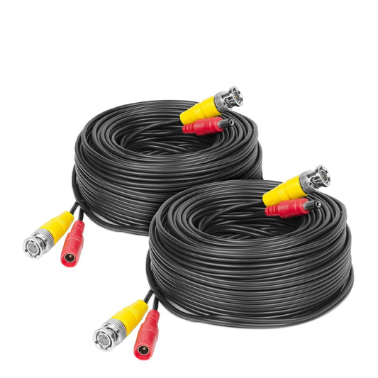 Amcrest 2-Pack 4K Security Camera Cable - 100FT BNC, All-in-One Video & Power for HDCVI, HDTVI, Analog, DVR