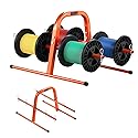 VEVOR Wire Spool Rack, 100 lbs Capacity, Smart Hand Caddy, Heavy-Duty Steel Wire Dispenser Holder for Up to 8 Spools, MAX 9.45 in Diameter, Easy Lift