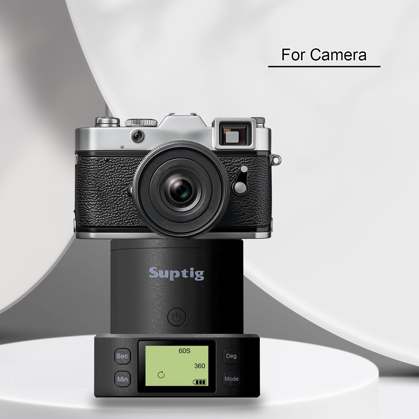 Suptig 360 Degree Tripod Adapter Mount Compatbile For Gopro, Phone, Digital Camera Take Photo Or Video, Handle Fan And Product Display Rotation.