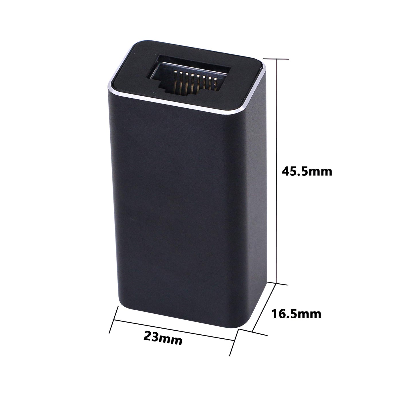 SinLoon RJ45 LAN Coupler Adapter Surge Thundering Protector Gigabit 1000Mbs Ethernet Extender Connector for Cat7 Cat6 Cat5e Female to Female (Black)