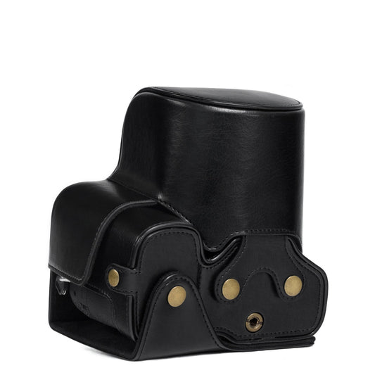 MegaGear Sony Cyber-Shot DSC-RX10 IV, DSC-RX10 III Ever Ready Leather Camera Case and Strap, with Battery Access - Black - MG760