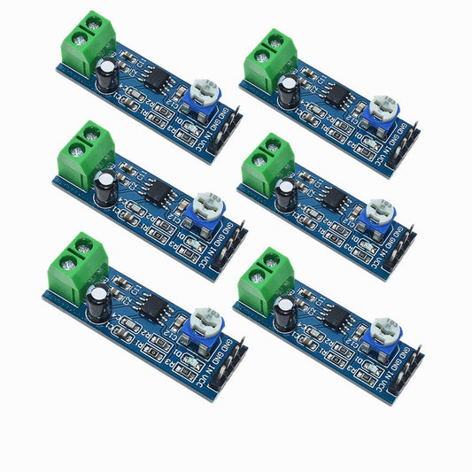 QEBIDUM 6pcs Audio Power Amplifier Module, Amplifier Board, Mini LM386 200 Times Gain 10K Solo Mono AMP Circuit Mini Guitar AMPS 200 Times 5V-12V