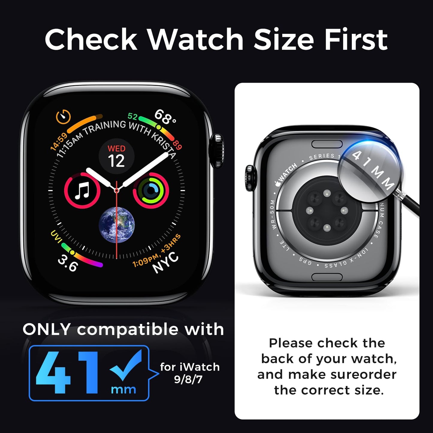 Kopration Screen Protector for Apple Watch Series 10 46mm,Tempered Glass Curved Full Coverage Watch Screen Protector, Bubble Free Screen Protector