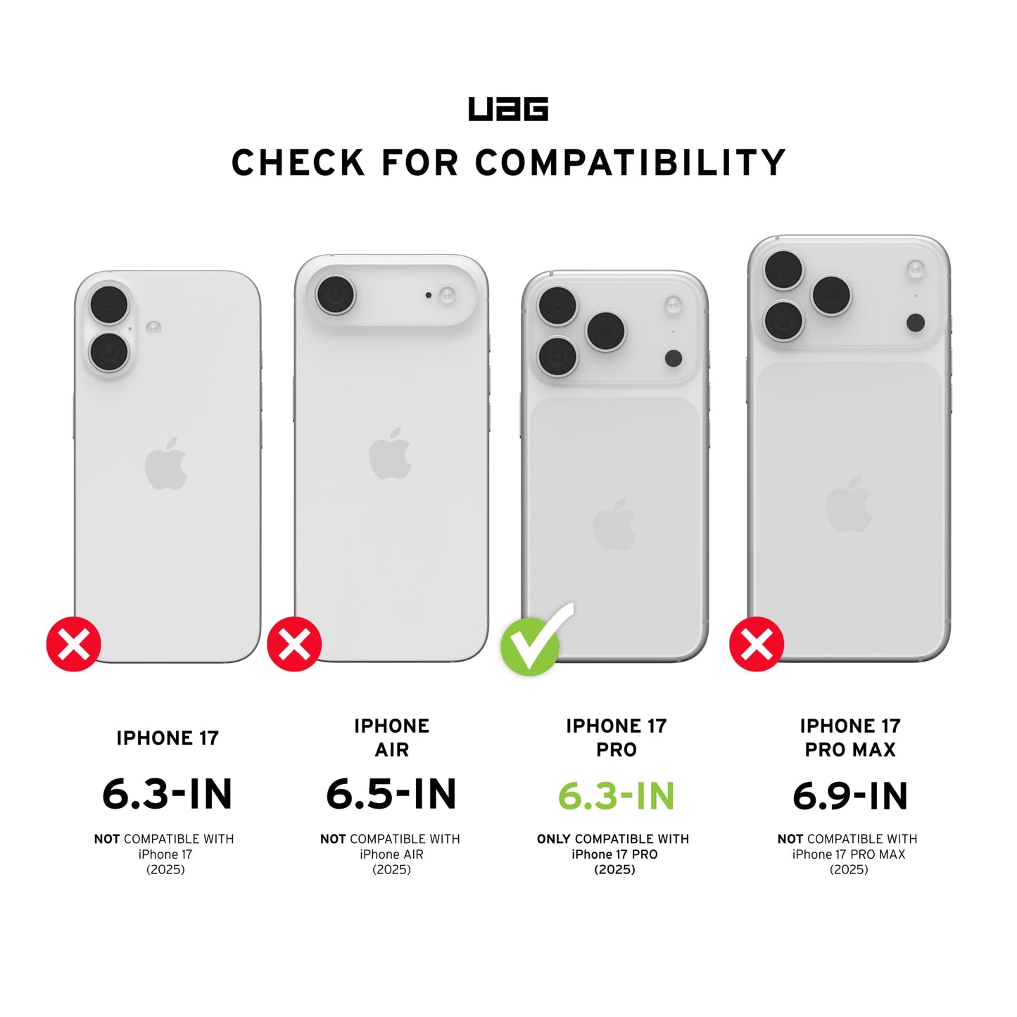 URBAN ARMOR GEAR UAG Designed for iPhone 17 Pro Case Pathfinder - Compatible with MagSafe Military Grade Protective Cover, Cloud Blue