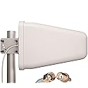 Yagi Directional Antenna 3G/4G/LTE 9dBi 806MHz-960MHz and 1.7-2.5GHz 2FT Cable w/ 2FT SMA Male Cable to TS-9 Adapter - Cell Phone Signal Log Periodic