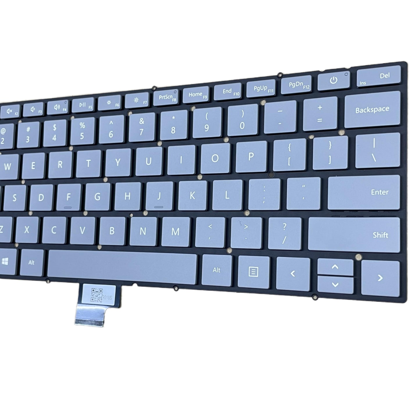 YIJIATech New Keyboard US Layout for Microsoft Surface Laptop GO1/2 2013 1943 1963 Gray Frameless Laptop Keyboard Without Backlight