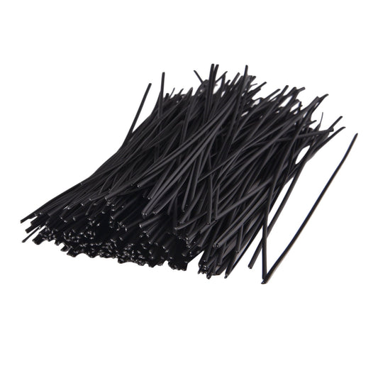 Sunmns 250 Piece Metallic Twist Cable Cord Wire Ties Reusable Fastening (6 Inch, Black)