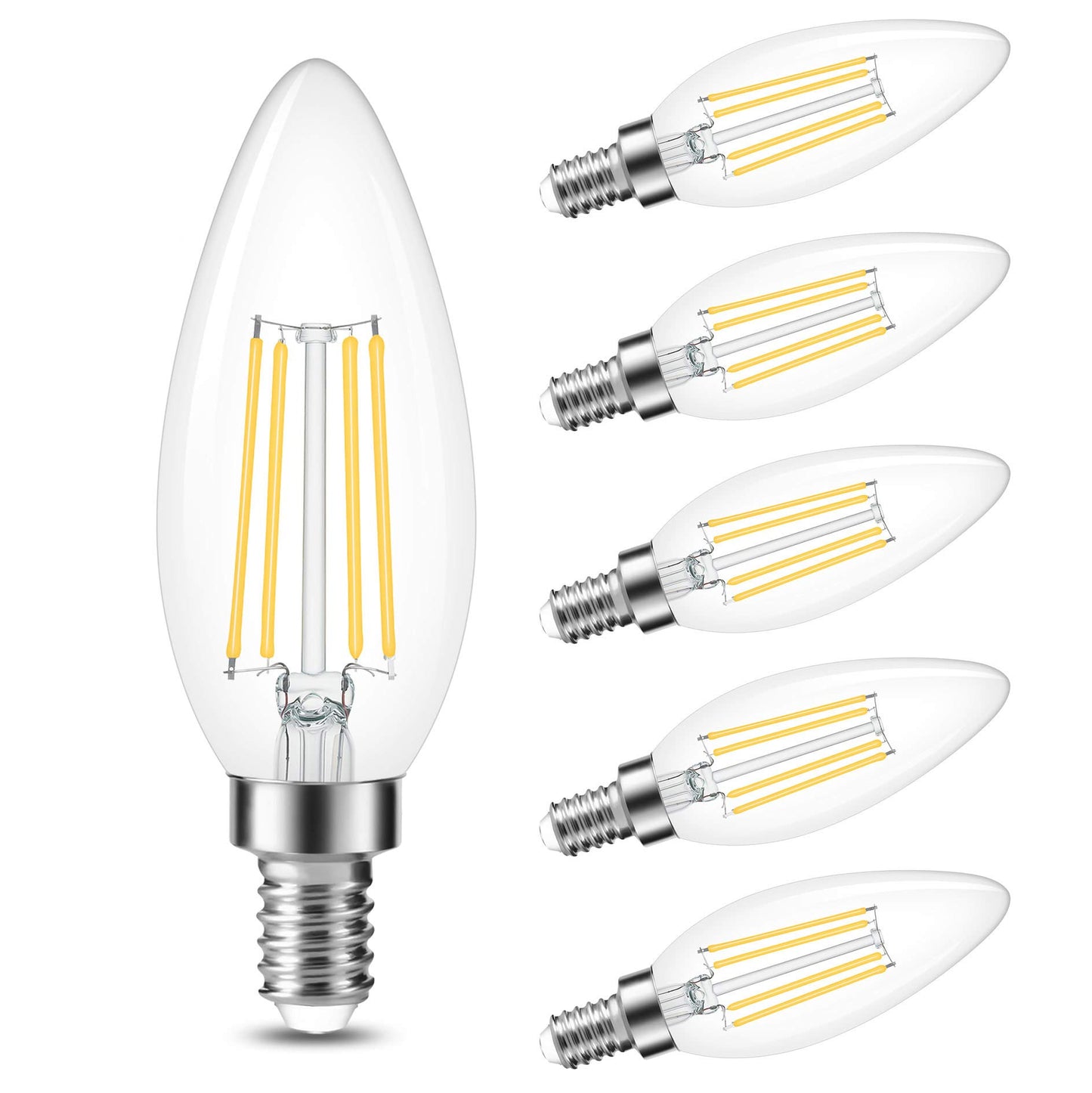 Cotanic Dimmable E12 Candelabra LED Bulb 4000K Daylight 60W Equivalent