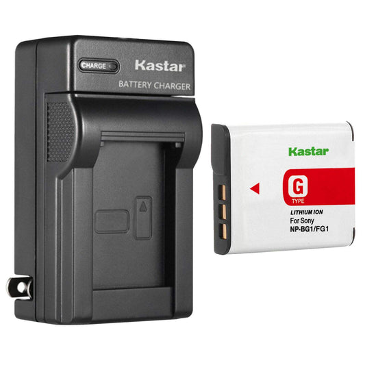 Kastar 1-Pack NP-BG1 Battery and AC Wall Charger Replacement for Sony Cyber-Shot DSC-W215, W220, W230, W270, W275, W290