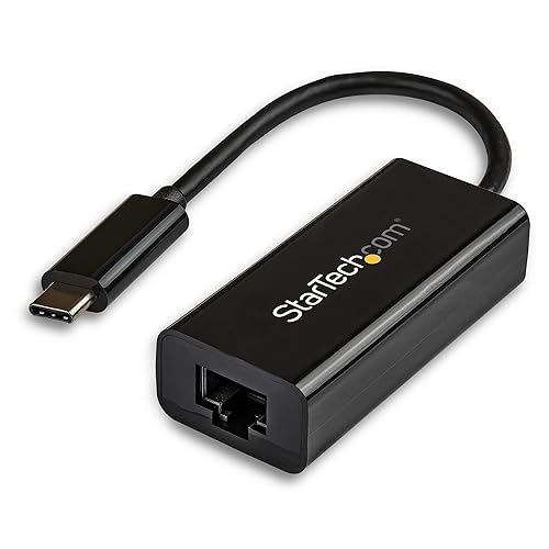 StarTech.com USB-C to Gigabit Ethernet Adapter, Thunderbolt 3 /4 Compatible, RJ45 LAN Network Converter, Windows & Mac