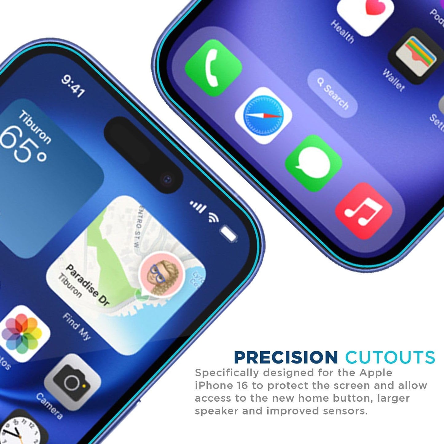 Tech Armor iPhone 16 Screen Protector 6.1 inch - HD Clear Film, Ultimate Display Protection, Crystal Clear Clarity, Easy Installation, Premium