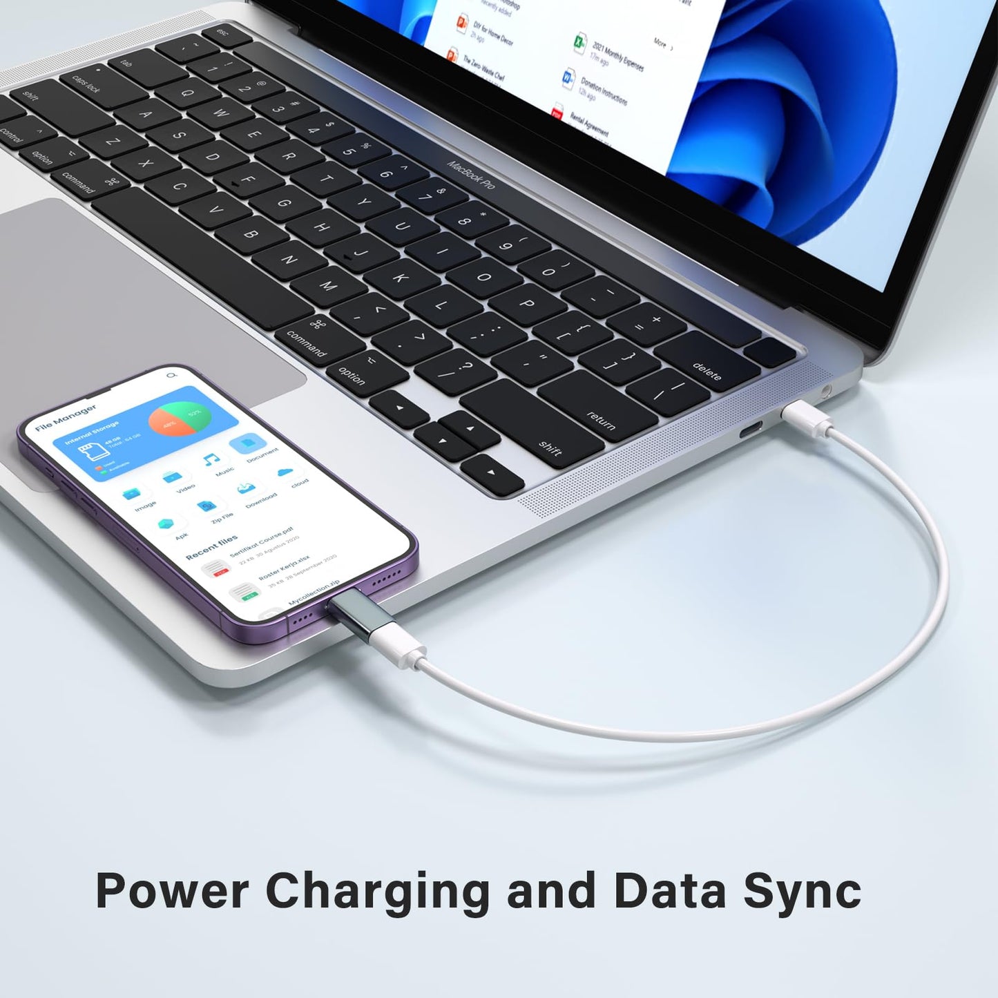 USB C Type C to Lightning Adapter ?4 Pack? 1.8-2.2A 15W Fast Charging Support Data Sync,Lightning to USB Type C Cable Adapter