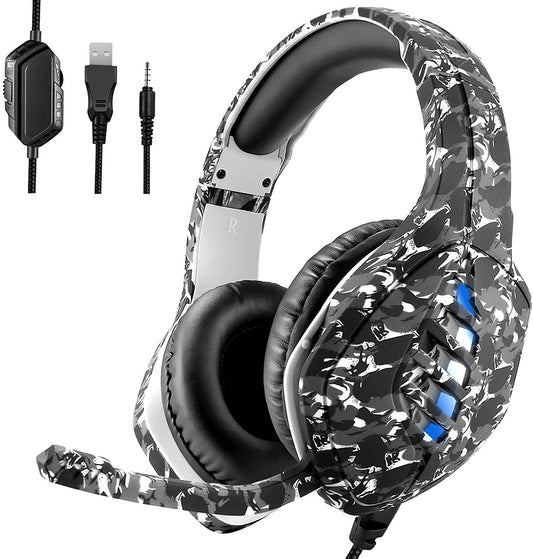targeal Gaming Headset with Microphone - for PC, PS4, PS5, Switch, Xbox One, Xbox Series X|S - 3.5mm Jack Gamer Headphone with Noise Canceling Mic