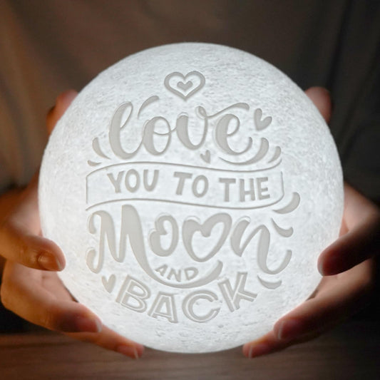 Mydethun Engraved Moon Lamp 16 Colors Ideal Gift for Women, Romantic Fall Decor Piece with Remote Control and Wooden Base 5.9 inch, Perfect